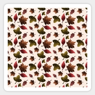 Sparkly leaves fall autumn sparkles pattern Magnet